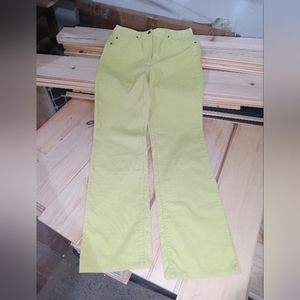 NEW TALBOT'S YELLOW SUMMER STYLE CORDUROYS SIZE 8 Long NWT